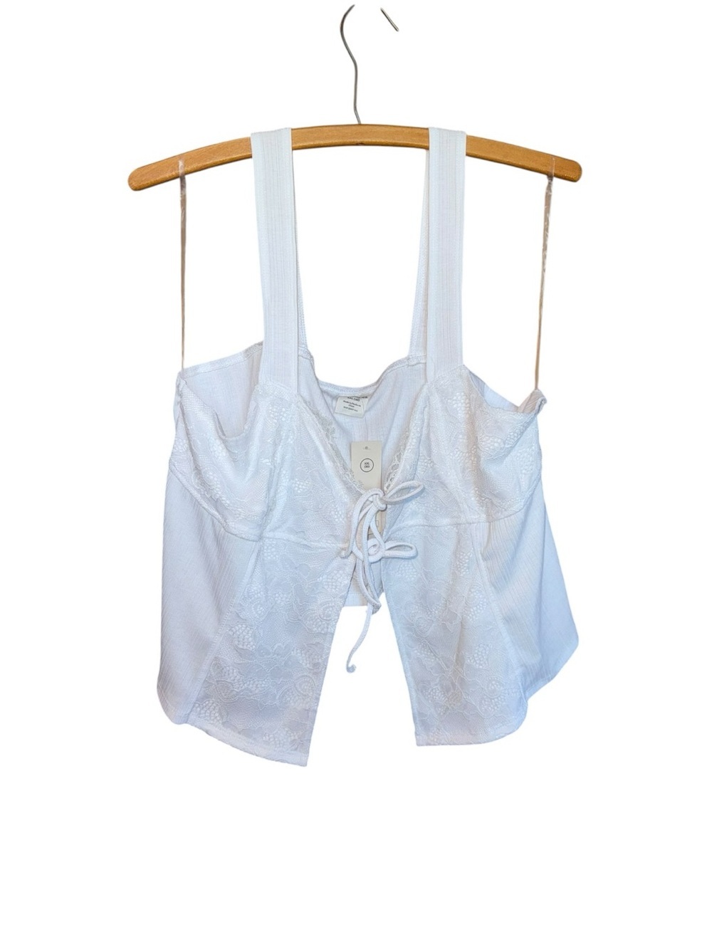 No Boundaries White Lace Fly Away Tank